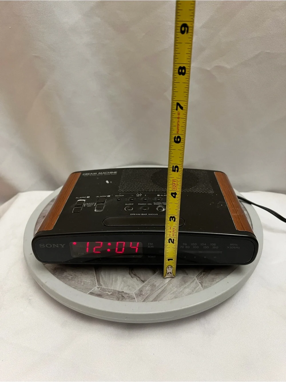 Vintage Sony Dream Machine ICF-C420 Dual Alarm AM/FM Clock Radio Woodgrain